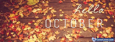 Hello October 2 Seasonnal Facebook Cover Maker