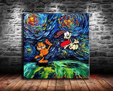 Garfield Art Canvas Pieces Home Decor Hd Printed Modern Art Painting