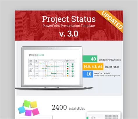 Project Status Powerpoint Template Database