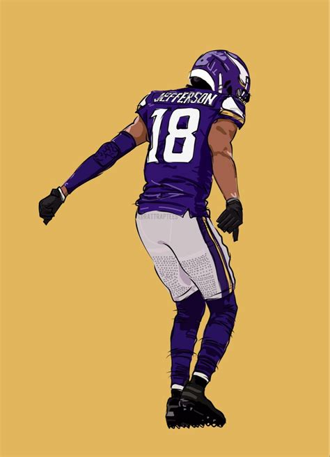 Justin Jefferson Retro Style By Mama S Sauce In 2023 Nfl Football