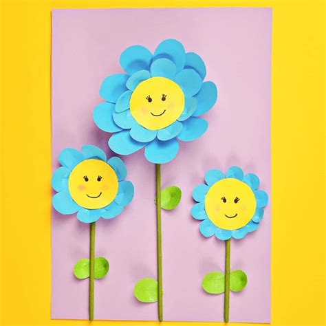Easy Paper Flower Craft For Kids Cute Spring Paper Craft