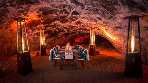 Caveman Special Group Dining In A Lava Tube Underground