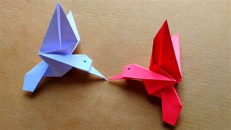How To Make Origami Hummingbird कागज का गुंजन पक्षी Origami