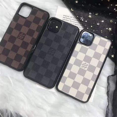 Louis Vuitton Style Damier Leather Designer Iphone Case For Iphone 11