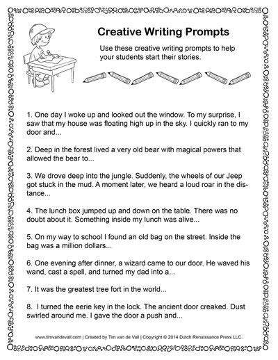 Creative Writing Prompts Story Starters For Kids Creative Writing