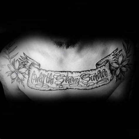 The banner tattoos are most popular among men and women for expressing their love in the form of the name of the loved one that is carved on the banner. 60 Banner Tattoos For Men - Waving Word Ink Design Ideas