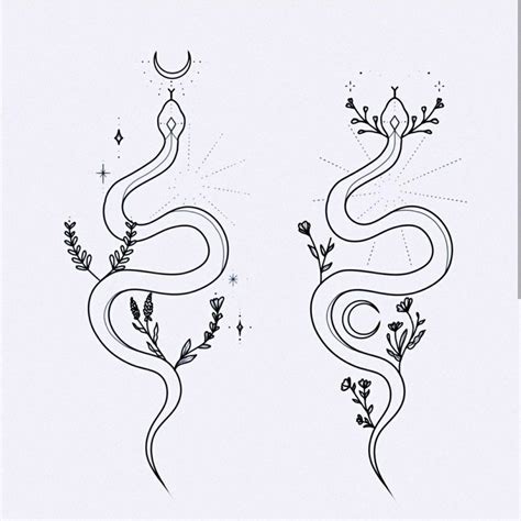 Pin By Klára On Tett Line Art Tattoos Snake Tattoo Design