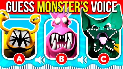 Guess The MONSTER S VOICE GARTEN OF BANBAN 4 ALL JUMPSCARES HUNKY