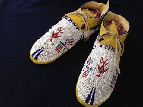Mens Moccasins In A Late 19th Century Style Native American