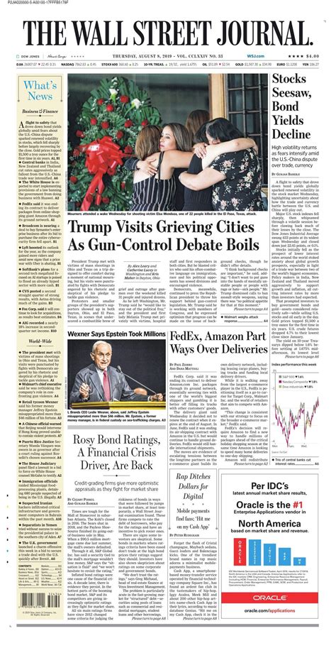 The Wall Street Journal 8 Aug 2019 Wall Street Journal City