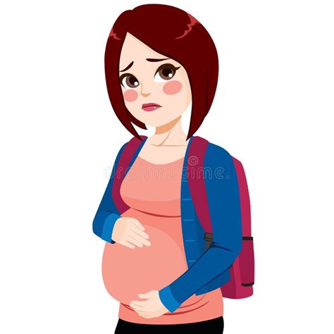 Muchacha Embarazada Del Adolescente Ilustración Del Vector