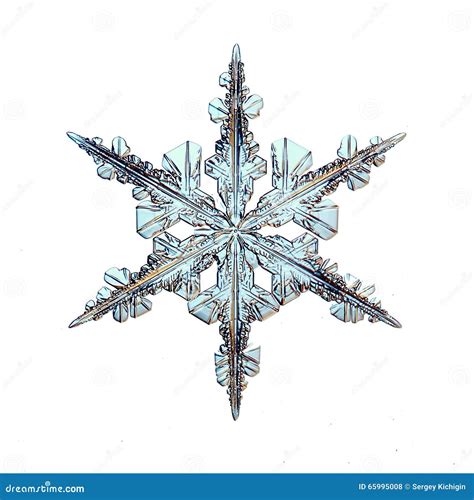 Natural Ice Crystal Snowflake Stock Illustration Illustration Of