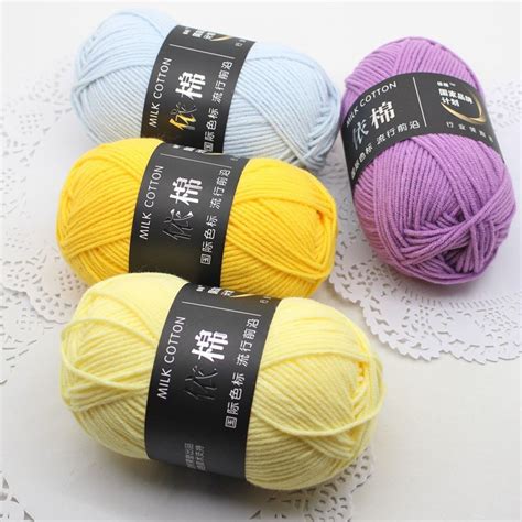4 Ply Crochet Milk Cotton 50g Knitting Yarn 4 Strands Smooth Etsy