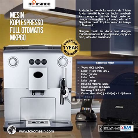 Kopi yang dihasilkannya tentu menawarkan rasa nikmat, layaknya kopi racikan barista di kedai kopi. Jual Mesin Kopi Espresso Full Otomatis - MKP60 di Bogor ...
