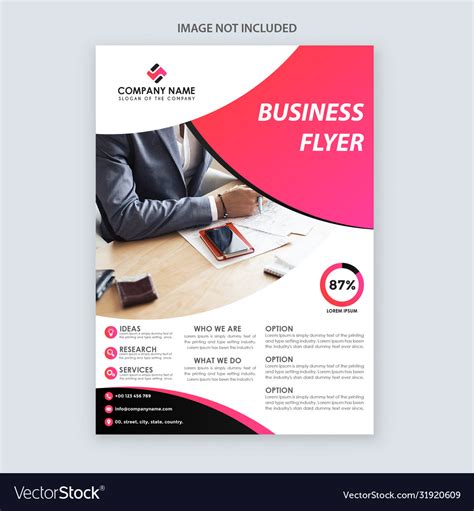 Creative Professional Business Flyer Template Vector Image