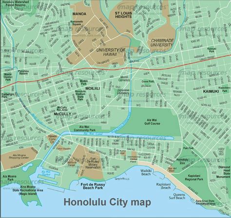 Honolulu Map Gallery