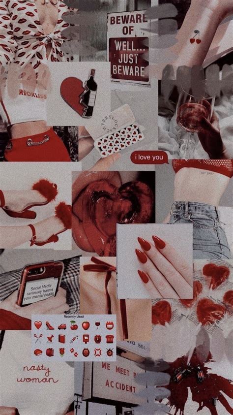90 Pic Collage Icon Aesthetic Red Iwannafile