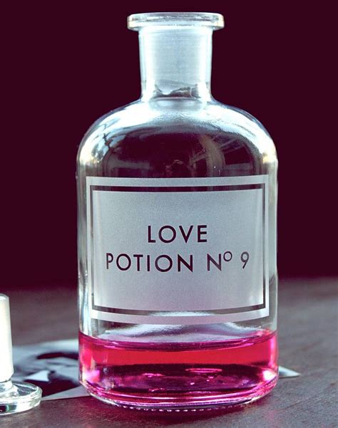 Etched Love Potion No9 Apothecary Bottle By Lime Lace