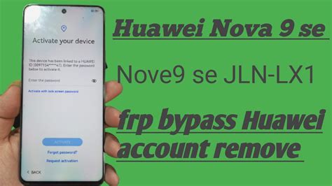 Huawei Nova SE JLN LX Frp Bypass Huawei Account Remove Test Point YouTube