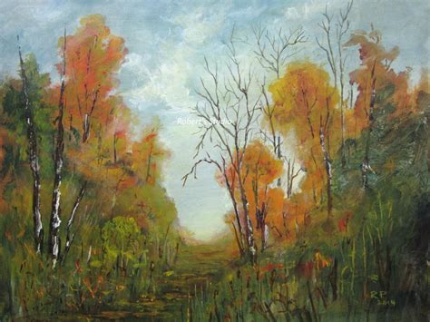 Original Landscape Painting Acrylic Painting 11x14 Autumn Landscape