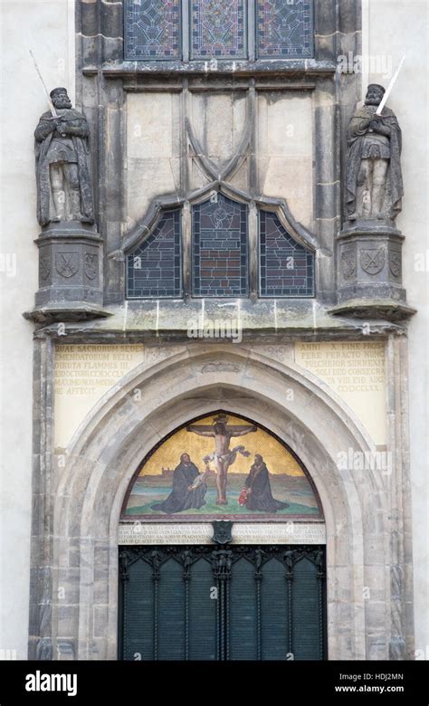 Door Of Wittenberg Castle Church Where Martin Luther Nailed His 95