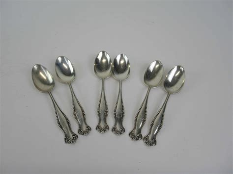 Lot Detail Set Of Six Sterling Silver Spoons