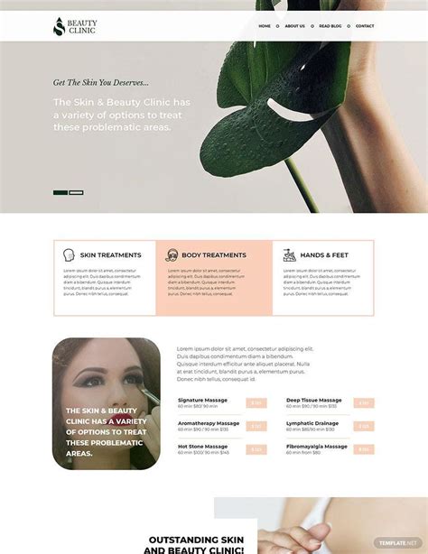 Skin Beauty PSD Landing Page Template In PSD Download Template Net