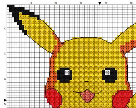 Pokemon Pikachu Cross Stitch Pattern Pdf Pokemon Go Etsy