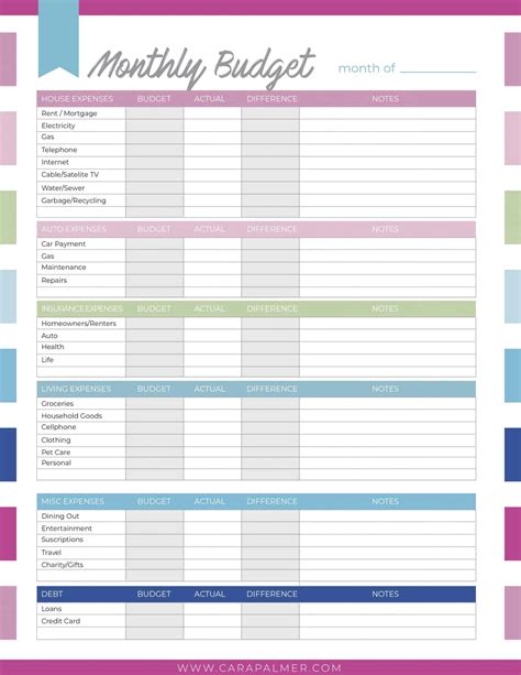 17 Free Budget Printables To Manage Your Money In 2022