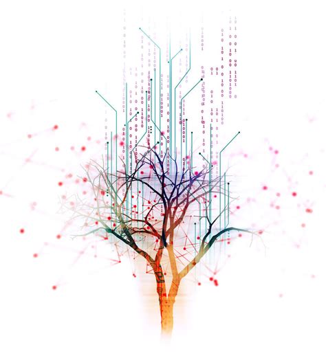 Digital Baum Auf Technologiehintergrundillustration Stock Abbildung