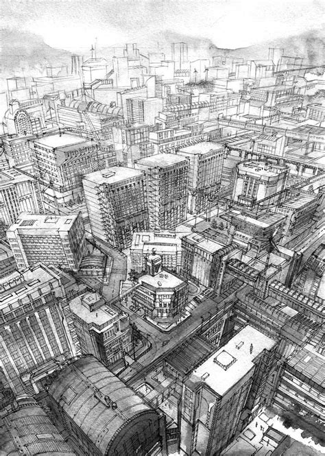 Architectural Urban Sketches And Cityscape Drawings Cityscape