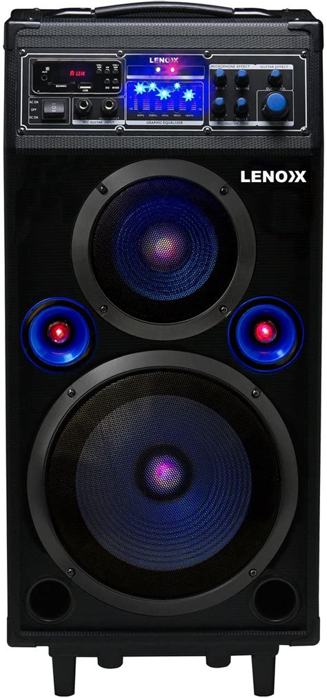For parties, hanging out with friends, or just driving around; Lenoxx BT9377 Portable Bluetooth Speaker System with FM ...