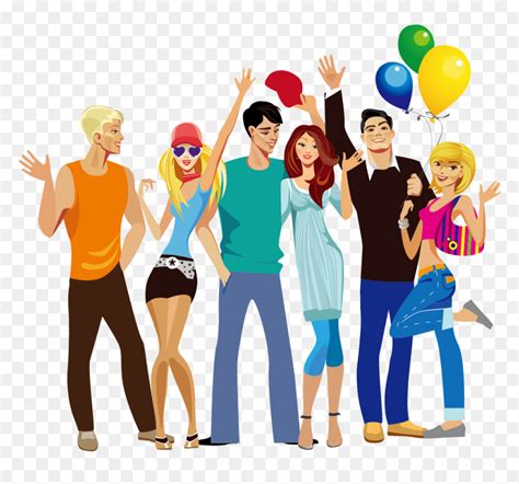 Group Of Happy People Clip Art Hd Png Download Vhv