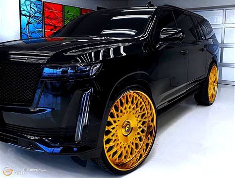 Cadillac Escalade On Custom Forgiato Wheels Gold Finish Auto Discoveries