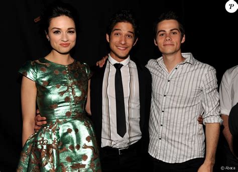 crystal reed tyler posey et dylan o brien à universal city le 3 juin 2012 purepeople