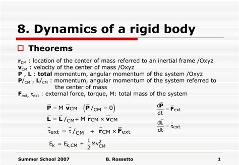 Ppt 8 Dynamics Of A Rigid Body Powerpoint Presentation Free
