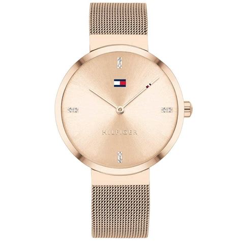 Tommy Hilfiger Liberty Ladies Watch In Rose Gold Mesh