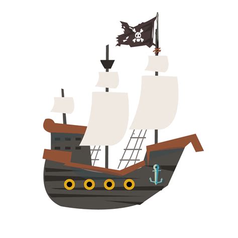 Piracy Ship Cartoon Cartoon Pirate Ship Png Download 12761276