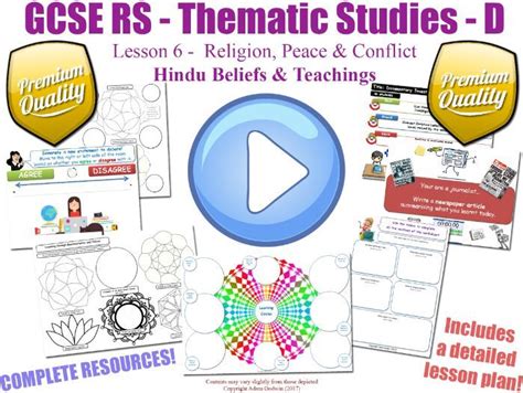Gcse Hinduism Religion Peace And Conflict 7 Lessons Teaching Resources