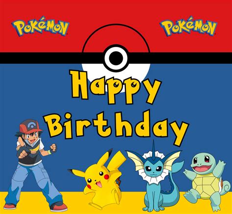 Pokemon Birthday Card Free Printable