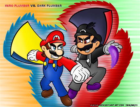 Mario Vs Dark Mario By Faisaladen On Deviantart