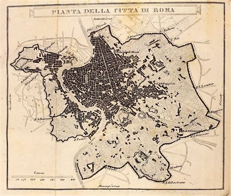 Rerum Romanarum Pianta Di Roma Di Antonio Nibby 1839