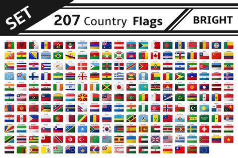 All Country Flags Of The World Stock Vector Illustration Of France