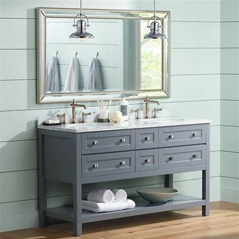 Before installing a new sink in your bathroom vanity, mark off the water and drain lines according to industry standards. Beautiful Bathroom Vanities - Ideas & Advice | Lamps Plus