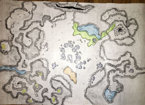 Large cave, lost of goblins. OC SKT Goblin Cave map : DnD