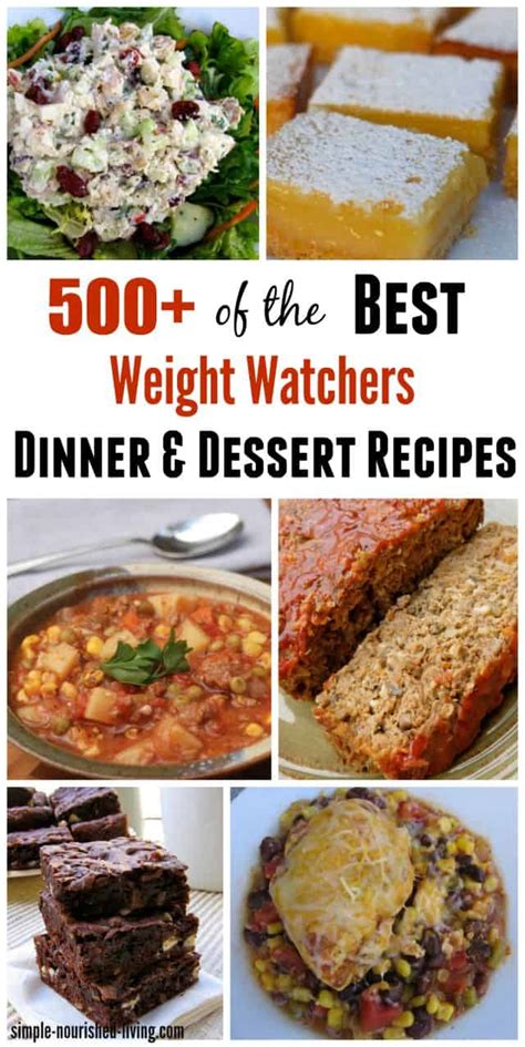 I've been googling, pinning, and searching for all the best recipes too. 500+ Weight Watchers Recipes for Dinner and Dessert