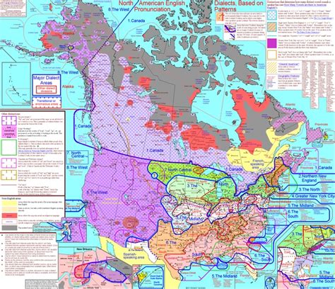 American English Dialects Map North America Map American English