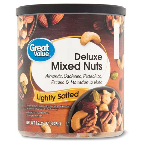 Great Value Lightly Salted Deluxe Mixed Nuts 1525 Oz Walmart Business
