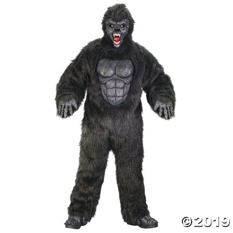 Mens Plus Size Gorilla Suit Costume 3xl 1 Pieces