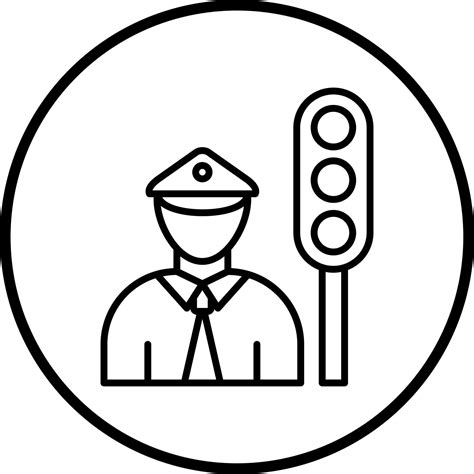 Civilian Traffic Officer Vector Icon Style 22119072 Vector Art At Vecteezy